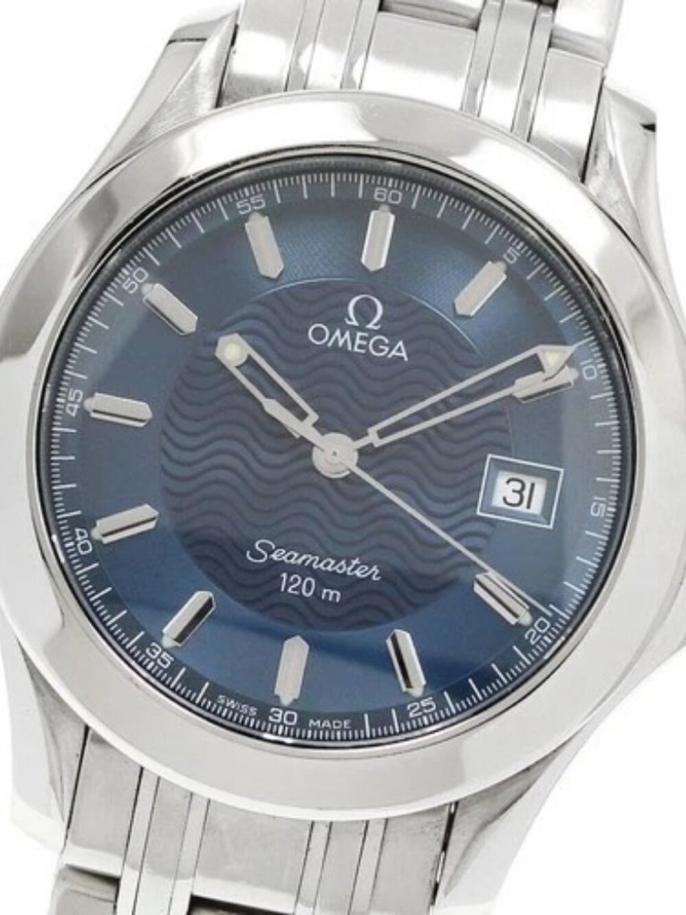 OMEGA Seamaster120 2511.81 Date Navy Dial Quartz Men's Watch_912142